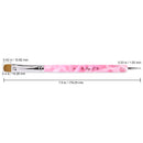 Ivy L Premium 2 Way French Gel Acrylic Nail Art Kolinsky Brush with Dotting Tool for Professional Manicure Cuticle Clean up Nail Art Design (Size