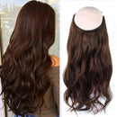 Sassina Halo Hair Extensions Human Hair, with Invisible Miracle Wire, One Piece Fish Line Hair Extensions