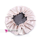 ELIHAIR Stain Bonnet Silky Sleep Cap Adjustable Satin Cap for Night Sleeping Hair Bonnet Reversible Double Layer Champagne/Grey ELIHAIR
