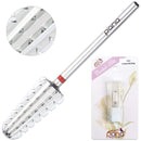 PANA Nail Carbide Volcano Bit - Two Way Rotate use for Both Left and Right Handed - Fast remove Acrylic or Hard Gel - 3/32" Shank - Manicure, Nail Art, Drill Machine (3x Coarse, Silver) PANA