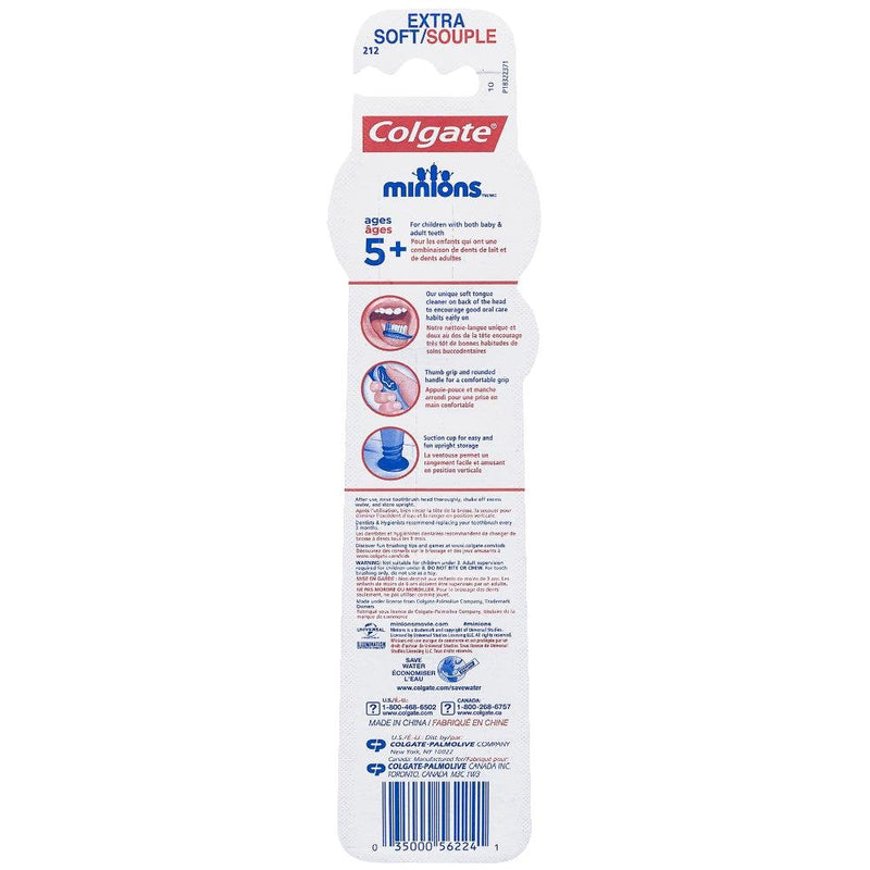 Colgate Kids Minions Toothbrush, 2 Count Colgate