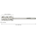 USA PANA Professional 3/32" Shank Size - Flat Top Small Barrel Carbide Bit - 5X Coarse Grit to Extra Fine Grit - Gold, Silver, DLC Black - Nail Drill Bit for Dremel Machine (5x Coarse, Silver) PANA