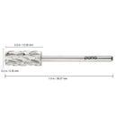USA PANA Professional 3/32" Shank Size - Flat Top Small Barrel Carbide Bit - 5X Coarse Grit to Extra Fine Grit - Gold, Silver, DLC Black - Nail Drill Bit for Dremel Machine (5x Coarse, Silver) PANA