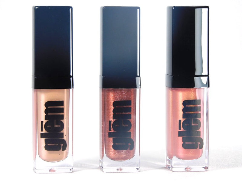 glēm, 3pc Mini Gift Set, Smooch Collection Vitamin E Lip Gloss, in Gift Box (Snowy Day) glēm