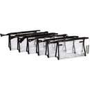 Sea Team 6-Pack Transparent Waterproof Cosmetic Bags with Zipper, Clear Vinyl Plastic Makeup Bags, Portable Travel Toiletry Pouch, Organizer, Pencil Case (Black, Small/8.9") Sea Team