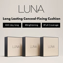 AEKYUNG LUNA 50-Hours Conceal Fixing Cushion Foundation Refill Included, Full Coverage SPF 50+ Korean Makeup