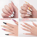 Beetles Poly Extension Gel Nail Kit, Clear Nail Builder Gel Pink Nude Poly Nail Enhancement Trial All-in-One French Kit with Mini Nail Lamp for Nail Art Starter Kit Best Valentines Day gifts beetles Gel Polish