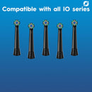 Replacement Heads Compatible with Oral B iO, Brush Heads for iO 2 3 4 5 6 7 8 9 10 Series, 8 Count Toothbrush Heads for Gentle Care Teeth, Black/White - Infinity Warehouse