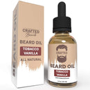 Best Beard Oil for men – Crafted Beard Oil Conditioner - Tobacco Vanilla Scent – All Natural Beard Oil and Mustache Oil – Quick Absorption – Made in the USA (TV) Crafted Dukes Beard
