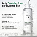 Anua Heartleaf 77 Soothing Toner I pH 5.5 Trouble Care, Calming Skin, Refreshing, Hydrating, Purifying, Cruelty Free, Vegan,(250ml / 8.45 fl.oz.) Infinity Warehouse
