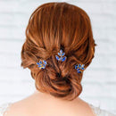Asooll Bride Wedding Hair Pin Flower Bridal Head Clip Rhinestone Crystal Headpiece for Women and Girls(Set of 3) Asooll