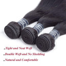 Amella Hair Brazilian Straight Hair 4 Bundles 14 16 18 20inch Grade 8A Unprocessed Virgin Straight Human Hair Bundles Natural Black Color Hair Weave Amella Store
