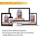 ENTRANCED STYLES Light Blue Wig Synthetic Straight Hair Bob Cut Wig Middle Part Shoulder Length Fashion Bob Wigs for Women Cosplay Wig ENTRANCED STYLES Store