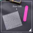 Yalice Square Fake Nails Glossy Short Press on Nails Acrylic Full Cover False Nails for Women and Girls 24Pcs (White) Yalice