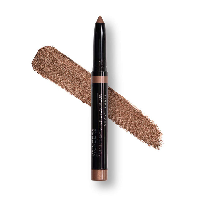 Wunder2 SUPER STAY STICK EYESHADOW Makeup Eye Shadow Pencil Crayon, Smokey Amber Wunder2