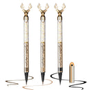 EYESEEK 3PCS Liquid Eyeliner,Waterproof Eyeliner No-Skip Eye Liner,Smudge Proof & Long Lasting Champagne Brown Black Eyeliner Pen Set,Go on Smooth,Cruelty-free & Vegan EYESEEK
