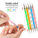 Nail Pen Designer, Teenitor Stamp Nail Art Tool with 15pcs Nail Painting Brushes, Nail Dotting Tool, Nail Foil, Manicure Tape, Color Rhinestones for Nails Teenitor
