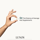 Lunos Grow Hair Growth Supplements - 17 Ingredient Formula with Biotin, Saw Palmetto, & Marine Collagen for Thicker, Fuller Hair - Hair Growth Vitamins for Women & Men Infinity Warehouse