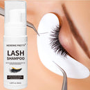 Eyelash Extension Shampoo 50 ml + Brush - Eyelid Foaming Cleanser - Sensitive Paraben & Sulfate Free - Eyelash Wash and Lash Bath for Extensions - Salon Use and Home Care Mererke_Pretty