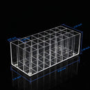 Acrylic Lip Gloss Holder Organizer, Lipstick Holder, 24 Slots Makeup Lip Gloss Lipstick Brushes Storage Display Case BBDOU