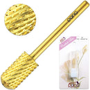 USA Pana 3/32" Safety Nail Carbide - Smooth Round Top Large Barrel Head for Electric Dremel Drill Machine - Grit Size: (4XC, 3XC, 2XC, XC, C, M, F, XF) (Extra Coarse (XC) GOLD) PANA