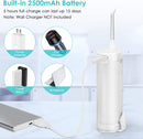 Cordless Water Flosser H2oflossTeeth Pick, [2020 NEWEST] High Pulse Rechargable Portable Oral Irrigator For Travel, Braces & Bridges Care, IPX7 Waterproof With 5 Interchangeable Jet Tips, White H20floss