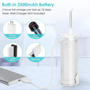 Cordless Water Flosser H2oflossTeeth Pick, [2020 Newest] High Pulse Rechargable Portable Oral Irrigator for Travel, Braces & Bridges Care, IPX7 Waterproof with 5 Interchangeable Jet Tips, White H20floss
