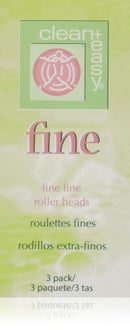 Clean + Easy Fine Roller Head For Facial Hair Removal, Roll-On Waxing System, 3-Pack Clean + Easy