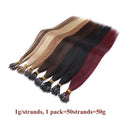 Nano Ring Hair Extensions Human Hair Nano Beads Pre Bonded Hairpieces Nano Tip Cold Fushion Tipped Remy Hair for Highlight Highlighted 50 Individual Strands 50g 20 Inch