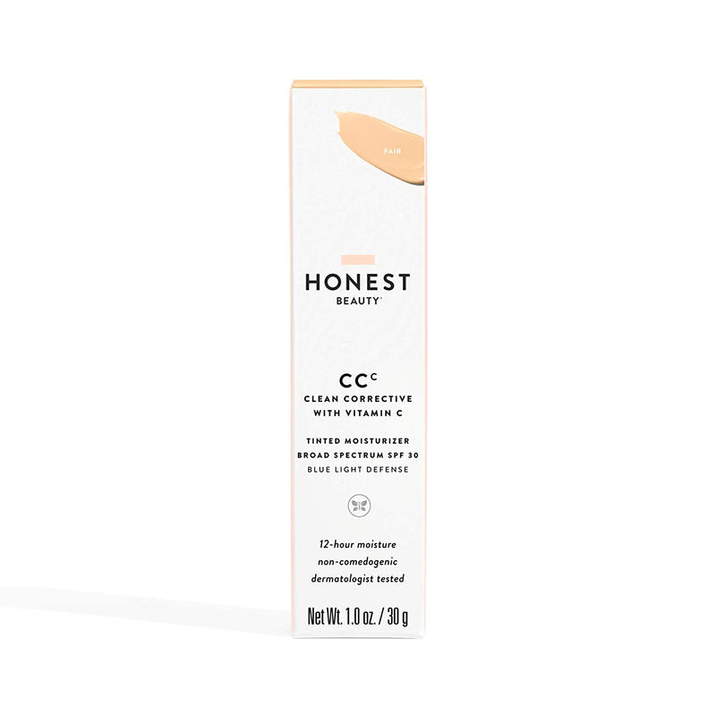 Honest Beauty Clean Corrective with Vitamin C Tinted Moisturizer Broad Spectrum SPF 30, Fair | VEGAN | 6-in-1 Multitasker | Blue Light Defense | Chemical Sunscreen Free & Dermatologist Tested | 1oz Honest Beauty Store