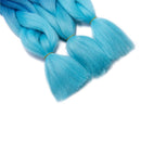 Ombre 24 inch Jumbo Braid Hair Extensions Jumbo Box Braids Crochet Hair Long for Women Kids DIY High Temperature Synthetic Fiber 3 Tones Black+ Dark Blue+ Light Blue 5 Bundles Valentines Gift Party Benehair
