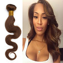 Body Wave Human Hair Bundle Sew in Brazilian Hair Weft 16 inches Medium Brown 1 Bundle 100g Soft Long Remy Hair Weave Extension for Afro American Black Women