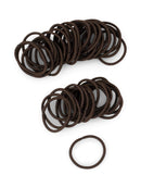 Heliums Small Dark Brown Brunette Hair Elastics, 2mm Mini 1 Inch Sized Hair Ties for Kids, Braids and Fine Hair - 48 Count (Dark Ash Brown) Heliums