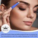 Professional Stainless Steel Slant Tip Tweezer For Men & Women - The Best Precision Eyebrow Tweezers Pluckers For Shaping Eyebrows & Hair Removal -Slanted Twizzers/Plucker- Brow Plucking Majestic Bombay