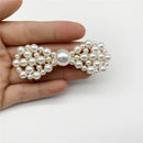 Bowknot Pearl Bun Hair Pin Topknot Disk Hair for women girls nobranded