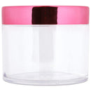 Beauticom 2 oz./ 60 Grams/ 60 ML Thick Wall Round Clear Plastic LEAK-PROOF Jars Container with ROSE GOLD Lids for Cosmetic, Lip Balm, Creams, Lotions, Liquids (12 Jars, Rose Gold) Beauticom