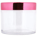 Beauticom 2 oz./ 60 Grams/ 60 ML Thick Wall Round Clear Plastic LEAK-PROOF Jars Container with ROSE GOLD Lids for Cosmetic, Lip Balm, Creams, Lotions, Liquids (12 Jars, Rose Gold) Beauticom