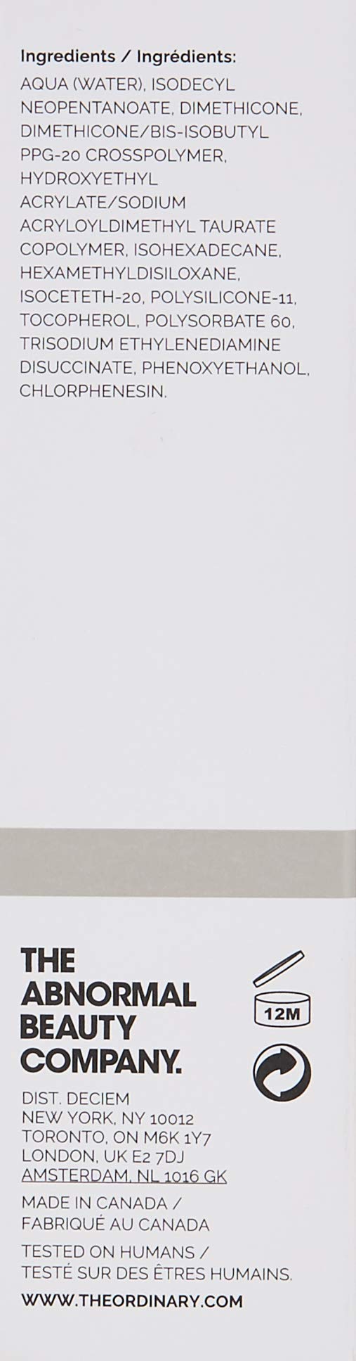 The Ordinary High-Adherence Silicone Primer 30ml THE ORDINARY
