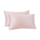 Amazon Basics Satin Pillowcases for Hair and Skin, Envelope Closure - Blush, Standard, Pack of 2 Amazon Basics Store