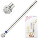 Premium PANA 3/32" Cuticle Clean Nail Carbide Bit for Professional, Nail Salon, Nail Trimmer, Under Nail Cleaner, Electric Drill Machine, Manicure Tools (Silver-Small Ball Head, Medium) PANA
