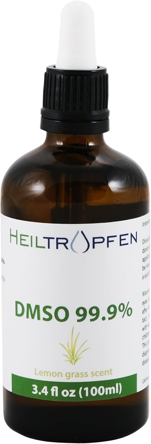 DMSO 99.9% Pharma Grade Ingredients | Lemon Grass Scent - Dimethyl sulfoxide Liquid | 3.4 Oz - 100 ml | High Purity | Heiltropfen® Infinity Warehouse