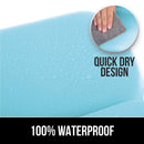 Gorilla Grip Comfort Slip Resistant Large Thick Soft Waterproof Relaxing Spa Bath Pillow, Fits Curved or Straight Back Tubs, Cushion Support Head and Neck in Tub, Bathtub Accessory, 2 Panel, Spa Blue Gorilla Grip