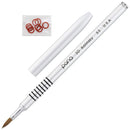 PANA USA 3D Kolinsky Nail Art Brush Silver Metal with Non-Slip Handle Acrylic Nail Art Brush Sculpture Brush (Size