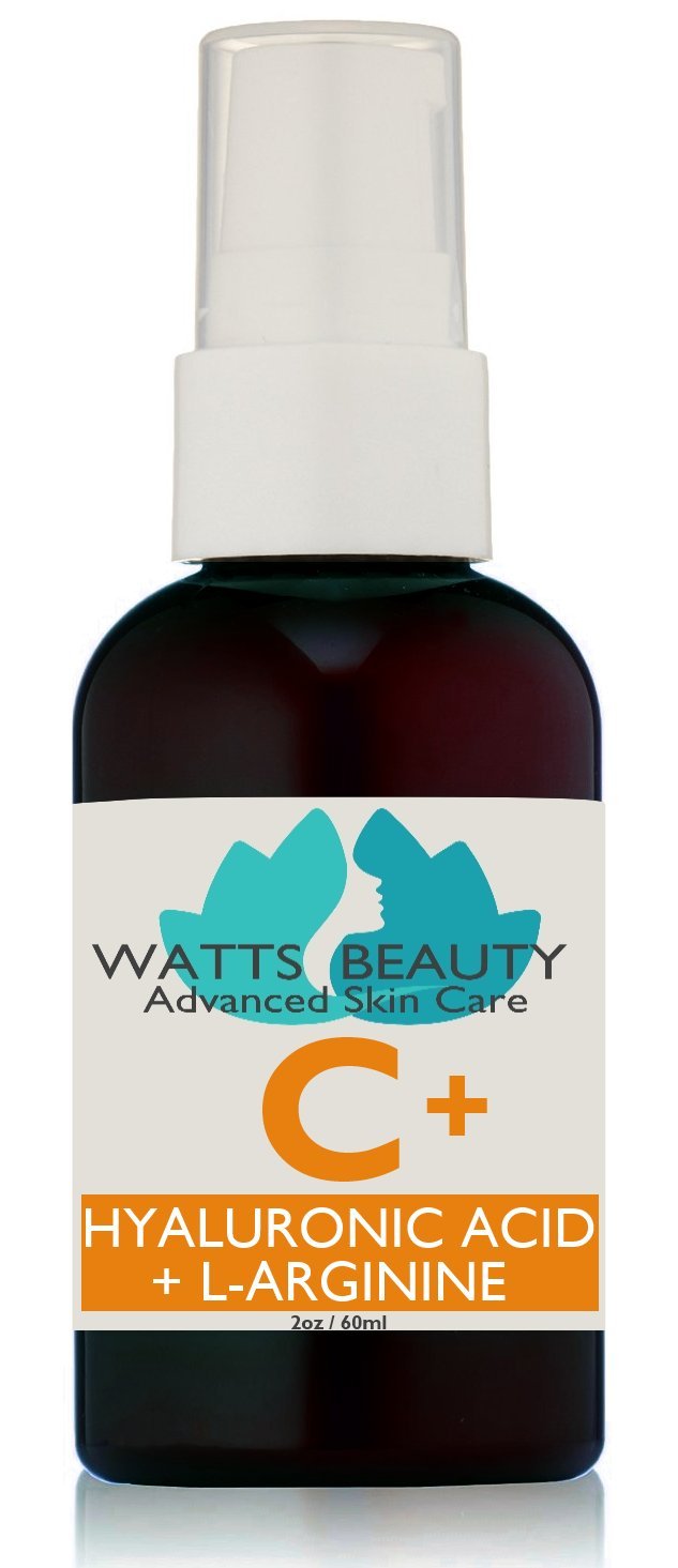 Watts Beauty Moisturizing Hyaluronic Acid Serum with Vitamin C - Advanced Antioxidant Skin Repair Gel - Made in USA - 2oz Watts Beauty