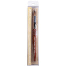 PANA USA Pure Kolinsky Hair Acrylic Nail Brush - Oval Crimped Mahogany Wood Handle (Size 12) PANA