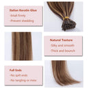 I Tip Human Hair Extensions Cold Fusion Hairpiece 100 Strands/Pack Pre Bonded Keratin Stick Tipped Hair Extensions Long Straight Silky For Women