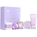 Bath Gifts for Women - Gift Set for Women Body & Earth 5 Piece Body Spa Bath Set Gift Baskets with Orchid Scented Candle, Body Butter, Hand Cream, Bath Bar and Bath Bomb, Christmas Gift for Women BODY & EARTH