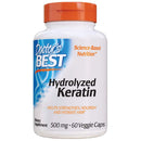 Doctor's Best Hydrolyzed Keratin Keraglo, Strengthen, Nourish, Hydrates Hair, High Potency 500mg, 60 Count Doctor's Best