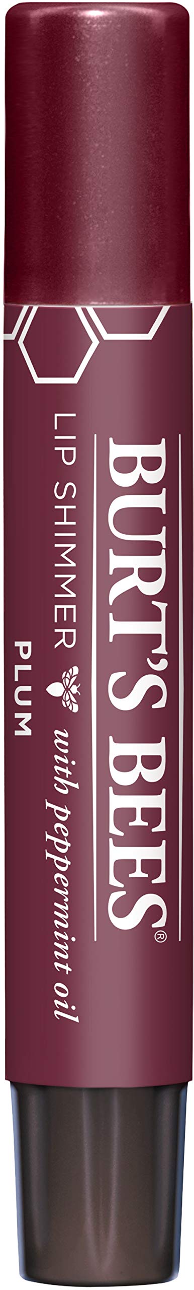 Burt's Bees® 100% Natural Origin Moisturizing Lip Shimmer, Plum, 1 Tube - Pack of 4 (Package May Very) Burt's Bees