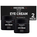 Natural Eye Cream for Men - Mens Eye Cream for Anti Aging, Dark Circle Under Eye Treatment.- Men's Eye Moisturizer Wrinkle Cream - Helps Reduce Puffiness, Under Eye Bags and Crowsfeet 2 Pack Viking Revolution Store